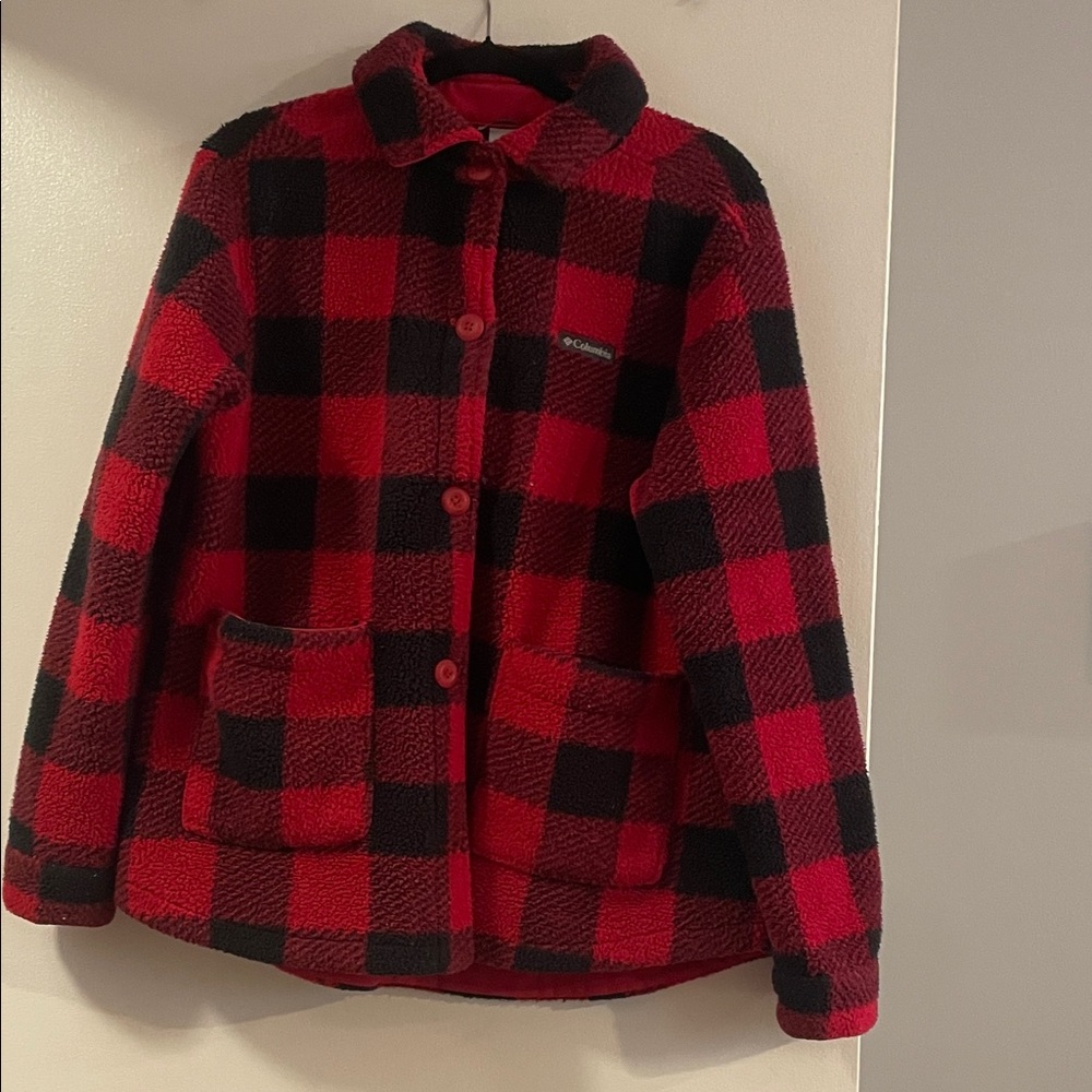 Columbia Kids Checkered Red and Black Jacket